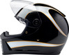  BILTWELL Lane Splitter Helmet - Gloss Black/White Flames - Medium 1004-570-503 