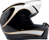  BILTWELL Lane Splitter Helmet - Gloss Black/White Flames - Small 1004-570-502 