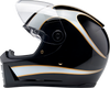 BILTWELL Lane Splitter Helmet - Gloss Black/White Flames - XS 1004-570-501 BILTWELL Lane Splitter Helmet - Gloss Black/White Flames - XS 1004-570-501