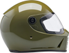 BILTWELL Lane Splitter Helmet - Gloss Olive Green - Medium 1004-154-503