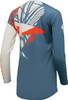  THOR Women's Sector Split Jersey - Blue Steel/Vintage White - Large 2911-0297 