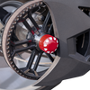 SHOW CHROME Axle Nut Cover - Red 44-105RED