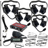  NAVATLAS Intercom/Radio and Headset Kit - 4-Seat - Black NI2RBHBK4 