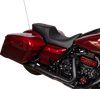 DRAG SPECIALTIES Predator 2-Up Seat - Solar Leather - Black - Smooth - w/o Backrest - FLH '08-'23 08801-1495