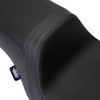  DRAG SPECIALTIES Predator 2-Up Seat - Solar Leather - Black - Smooth - w/o Backrest - FLH '08-'23 08801-1495 