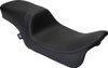  DRAG SPECIALTIES Predator 2-Up Seat - Solar Leather - Black - Smooth - w/o Backrest - FLH '08-'23 08801-1495 