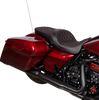 DRAG SPECIALTIES Freedom Seat - Vinyl - Double Diamond Red Stitch - FLH '09-'23 0801-1484