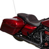  DRAG SPECIALTIES Freedom Seat - Vinyl - Double Diamond Red Stitch - FLH '09-'23 0801-1484 
