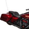  DRAG SPECIALTIES Freedom Seat - Vinyl - Double Diamond Silver Stitch - FLH '09-'23 0801-1482 