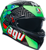 AGV K3 Helmet - Kamaleon - Black/Red/Green - Large 2118381004013L