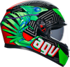 AGV K3 Helmet - Kamaleon - Black/Red/Green - Small 2118381004013S