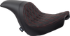 DRAG SPECIALTIES Predator Seat - Double Diamond w/ Red Sitching - Vinyl - FLSB/FXLR '18-'23 0802-1519 DRAG SPECIALTIES Predator Seat - Double Diamond w/ Red Sitching - Vinyl - FLSB/FXLR '18-'23 0802-1519