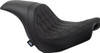  DRAG SPECIALTIES Predator Seat - Double Diamond w/ Black Sitching - Vinyl - FLSB/FXLR '18-'23 0802-1517 