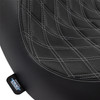  DRAG SPECIALTIES Solo Seat - Double Diamond - Silver Stitching - FL/FX '18-'23 0802-1514 