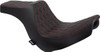  DRAG SPECIALTIES Predator III Seat - Double Diamond - Black w/ Red Stitching - FL/FX '18-'22 0802-1492 