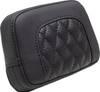  MUSTANG Squareback Sissy Bar Pad - Black - Diamond Stitch - Chief '22-'23 88206 
