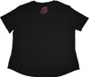  LETHAL THREAT Women's Speed & Sound V-Neck T-Shirt - Black - Large LA70200L 