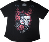 LETHAL THREAT Women's Two Faced Catrina T-Shirt - Black - 4XL LA70204-3X