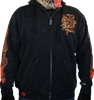 LETHAL THREAT Venom & Velocity Zip-Up Hoodie - Black - XL HD84075XL