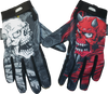 LETHAL THREAT Good N Evil Skulls Gloves - Black - Medium GL15021M