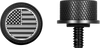 FIGURATI DESIGNS Seat Mounting Knob - Black - Black/White American Flag - Contrast Cut FD26-SEAT KN-BK