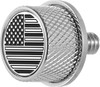  FIGURATI DESIGNS Seat Mounting Knob - Stainles Steel - Black/White American Flag - Contrast Cut FD26-SEAT KN-SS 
