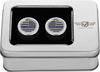 FIGURATI DESIGNS Docking Hardware Covers - American Flag - Blue Line - Short - Stainless Steel FD70-DC-2530-SS