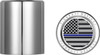  FIGURATI DESIGNS Docking Hardware Covers - American Flag - Blue Line - Short - Stainless Steel FD70-DC-2530-SS 