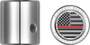  FIGURATI DESIGNS Heel-Toe Shifter Cover - Red Line American Flag - Stainless Steel FD73-HTSC-SS 