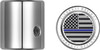  FIGURATI DESIGNS Heel-Toe Shifter Cover - Blue Line American Flag - Stainless Steel FD70-HTSC-SS 