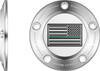  FIGURATI DESIGNS Timing Cover - 5 Hole - Green Line American Flag - Stainless Steel FD72-TC-5H-SS 