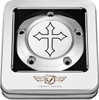  FIGURATI DESIGNS Timing Cover - 5 Hole - Cross - Stainless Steel FD41-TC-5H-SS 