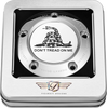 FIGURATI DESIGNS Timing Cover - 5 Hole - Don't Tread on Me - Stainless Steel FD40-TC-5H-SS