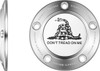  FIGURATI DESIGNS Timing Cover - 5 Hole - Don't Tread on Me - Stainless Steel FD40-TC-5H-SS 