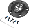 FIGURATI DESIGNS Timing Cover - 5 Hole - Skull - Contrast Cut - Black FD28-TC-5H-BLK