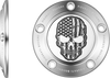 FIGURATI DESIGNS Timing Cover - 5 Hole - Skull - Contrast Cut - Stainless Steel FD27-TC-5H-SS