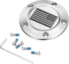 FIGURATI DESIGNS Timing Cover - 5 Hole - American Flag - Contrast Cut - Stainless Steel FD26R-TC-5H-SS