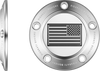 FIGURATI DESIGNS Timing Cover - 5 Hole - American Flag - Contrast Cut - Stainless Steel FD26R-TC-5H-SS