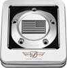  FIGURATI DESIGNS Timing Cover - 5 Hole - American Flag - Contrast Cut - Stainless Steel FD26R-TC-5H-SS 