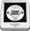  FIGURATI DESIGNS Timing Cover - 2 Hole - Red Line American Flag - Stainless Steel FD73-TC-2H-SS 