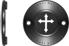 FIGURATI DESIGNS Timing Cover - 2 Hole - Cross - Black FD41-TC-2H-BLK