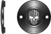  FIGURATI DESIGNS Timing Cover - 2 Hole - Skull - Contrast Cut - Black FD28-TC-2H-BLK 