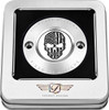  FIGURATI DESIGNS Timing Cover - 2 Hole - Skull - Contrast Cut - Stainless Steel FD27-TC-2H-SS 