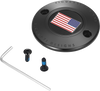 FIGURATI DESIGNS Timing Cover - 2 Hole - American Flag - Reversed - Black FD21R-TC-2H-BLK