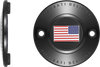 FIGURATI DESIGNS Timing Cover - 2 Hole - American Flag - Reversed - Black FD21R-TC-2H-BLK
