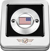  FIGURATI DESIGNS Timing Cover - 2 Hole - American Flag - Reversed - Stainless Steel FD20-TC-2H-SS 