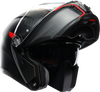 AGV Tourmodular Helmet - Frequency - Matte Gunmetal/Red - Medium 211251F2OY00512