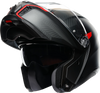 AGV Tourmodular Helmet - Frequency - Matte Gunmetal/Red - Small 211251F2OY00510