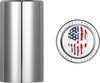 FIGURATI DESIGNS Docking Hardware Covers - Red/White/Blue American Flag Skull - Long - Stainless Steel FD24-DC-2545-SS