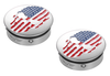 FIGURATI DESIGNS Swing Arm Covers - Red/White/Blue Flag Skull FD24-AFSKULL-SS